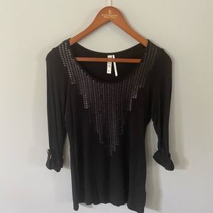 Kische Black Sequined Shirt